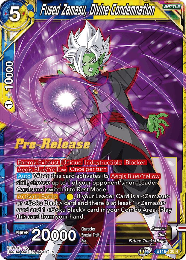 Fused Zamasu Divine Condemnation BT16-130 card
