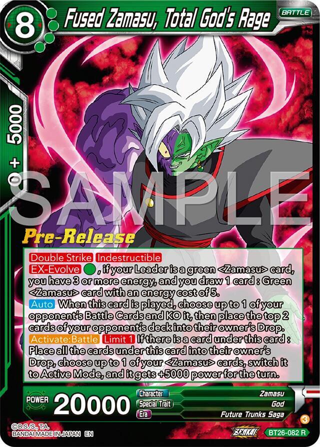 Fused Zamasu Total Gods Rage BT26-082