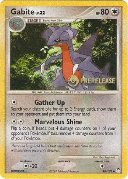 Gabite 48 124 Prerelease card