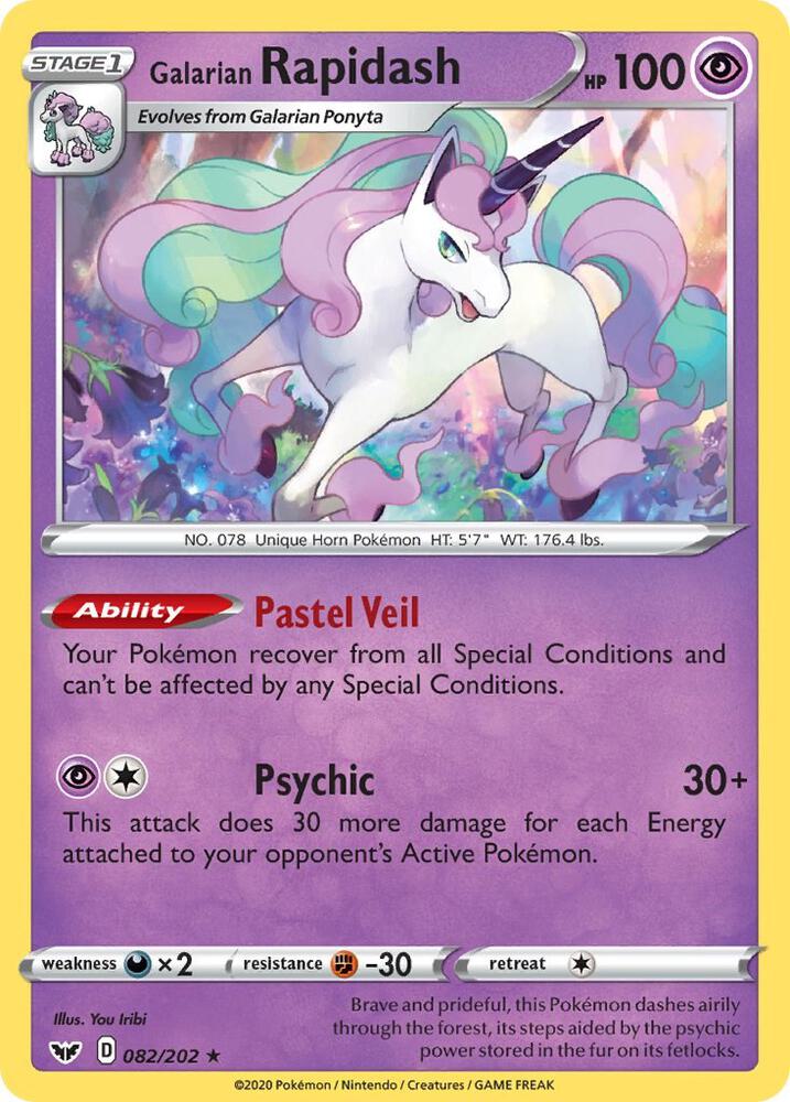 Galarian Rapidash 082/202 card