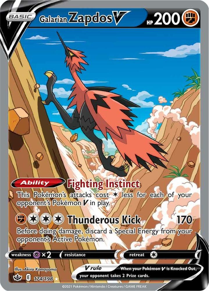 Galarian Zapdos V Alternate Full Art 174/198