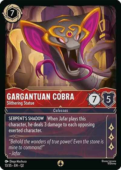 Gargantuan Cobra Slithering Statue 13/35 card