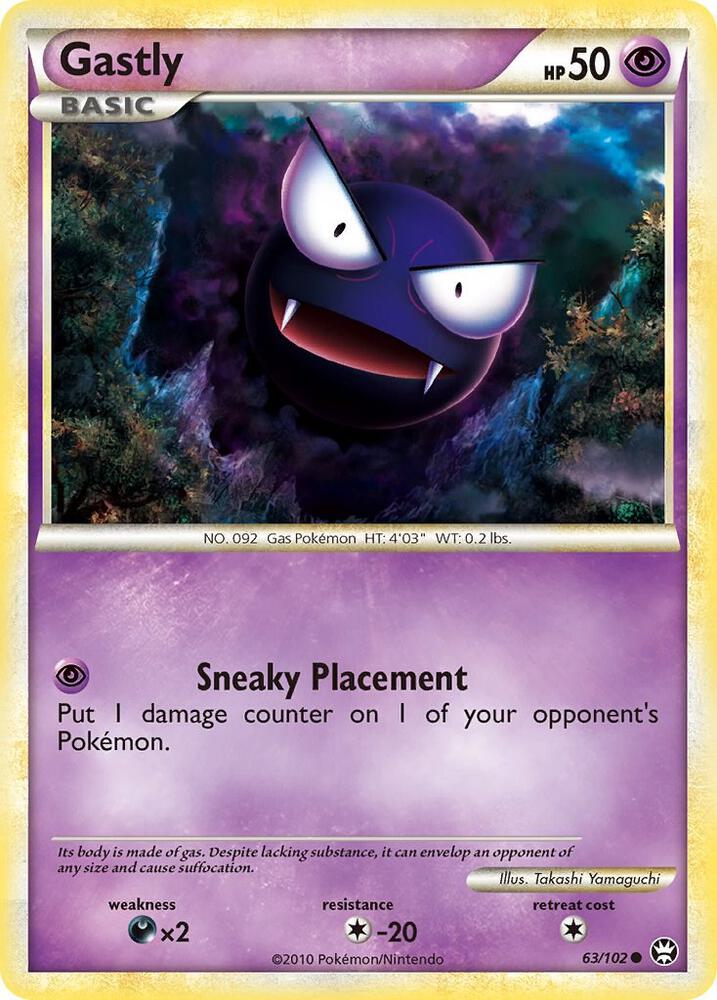 Gastly 63/102 card