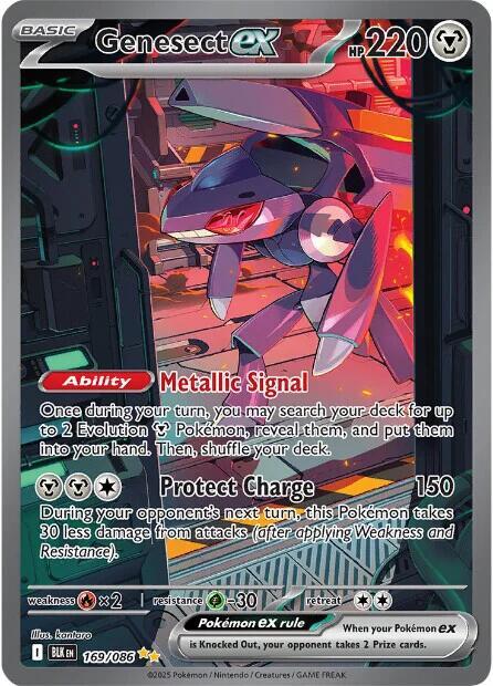 Genesect ex 169 086 card
