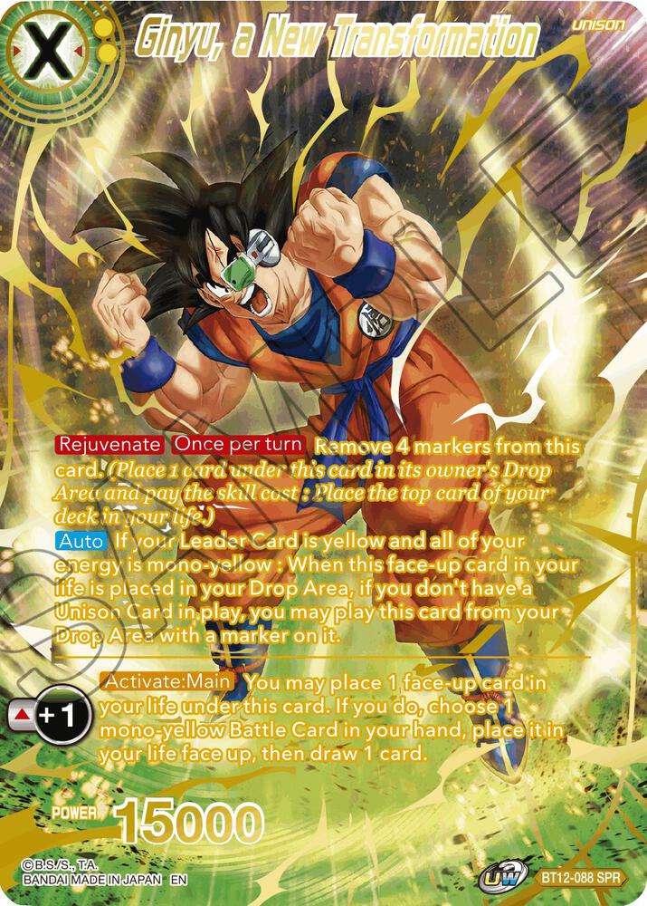 Ginyu a New Transformation SPR BT12-088