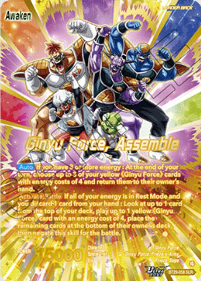 Ginyu Force Assemble SLR BT29-058 carta