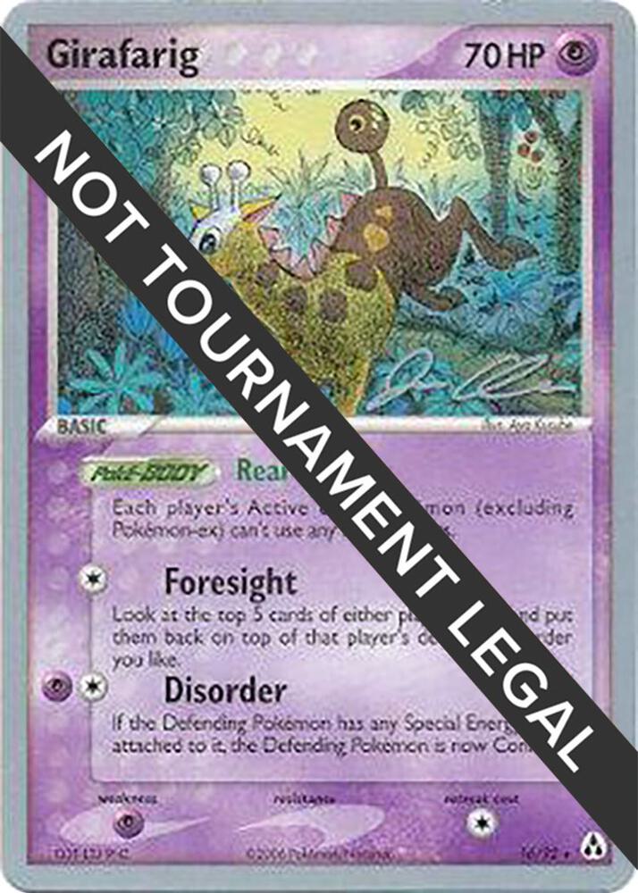Girafarig 2006 Jason Klaczynski 16/92 card