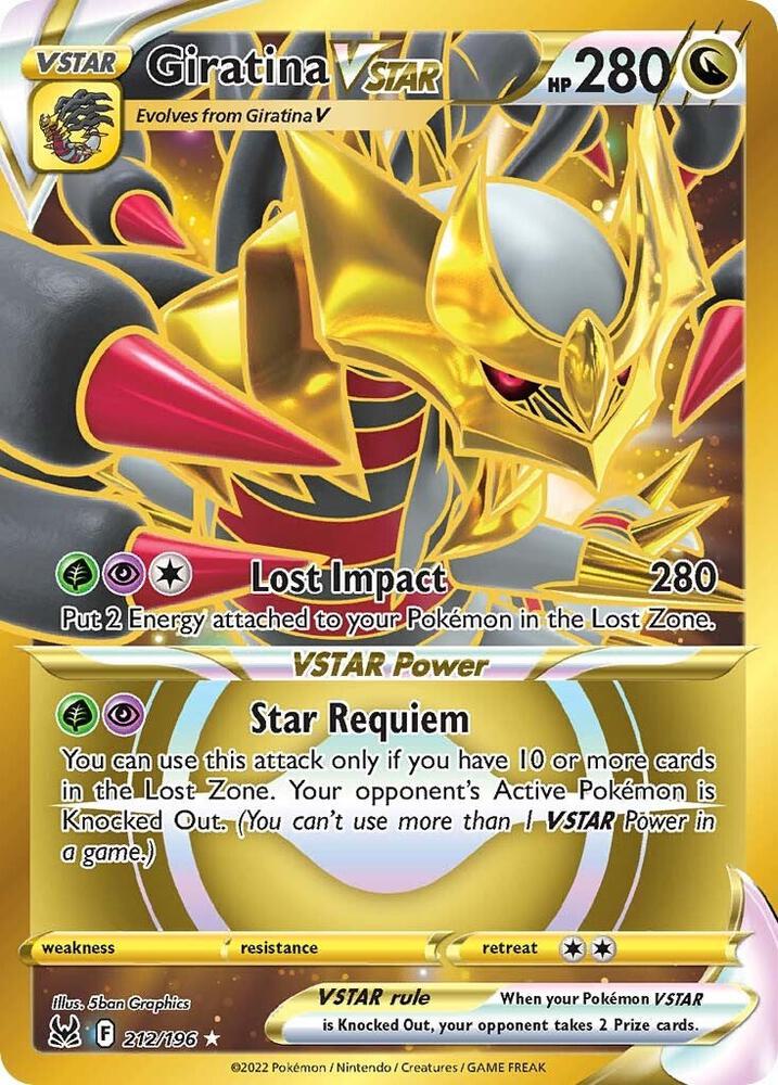 Giratina VSTAR 212/196 card