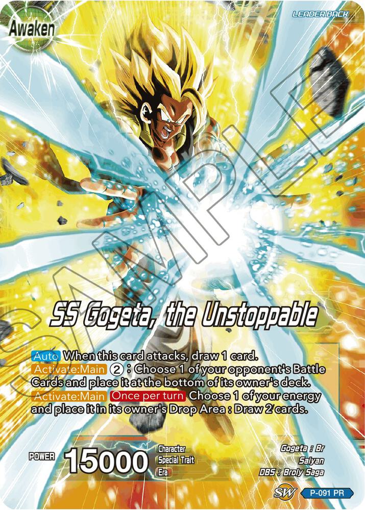 Gogeta SS Gogeta the Unstoppable P-091 card