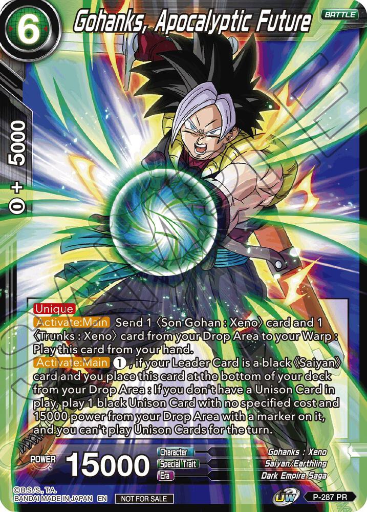 Gohanks Apocalyptic Future Unison Warrior Series Tournament Pack Vol3 P-287 carta