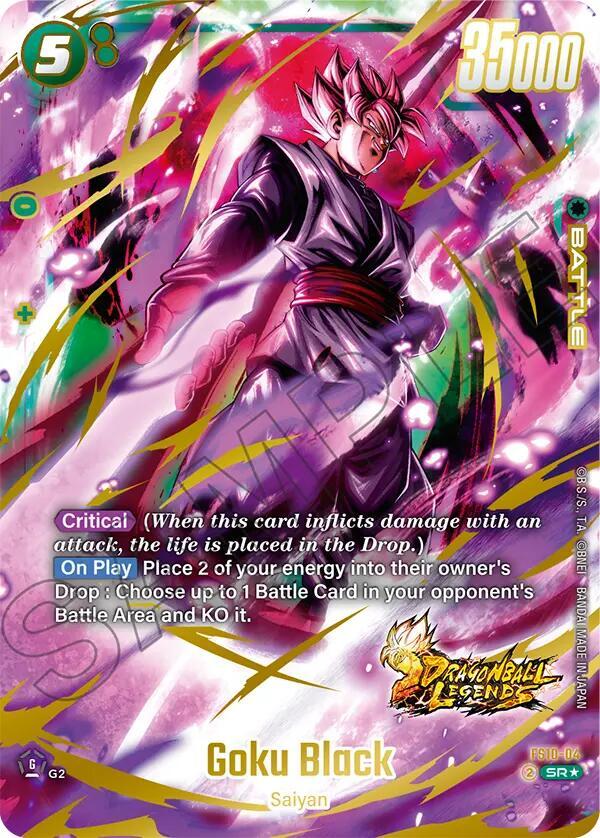 Goku Black Bonus Pack Alternate Art FS10-04 card