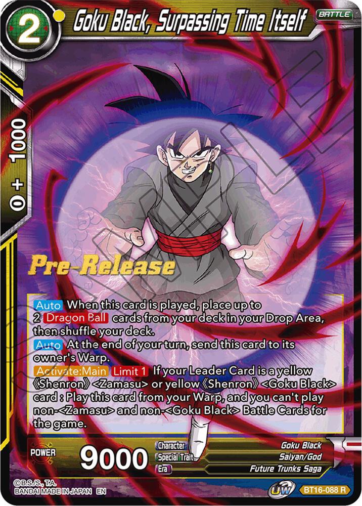 Goku Black Surpassing Time itself BT16-088