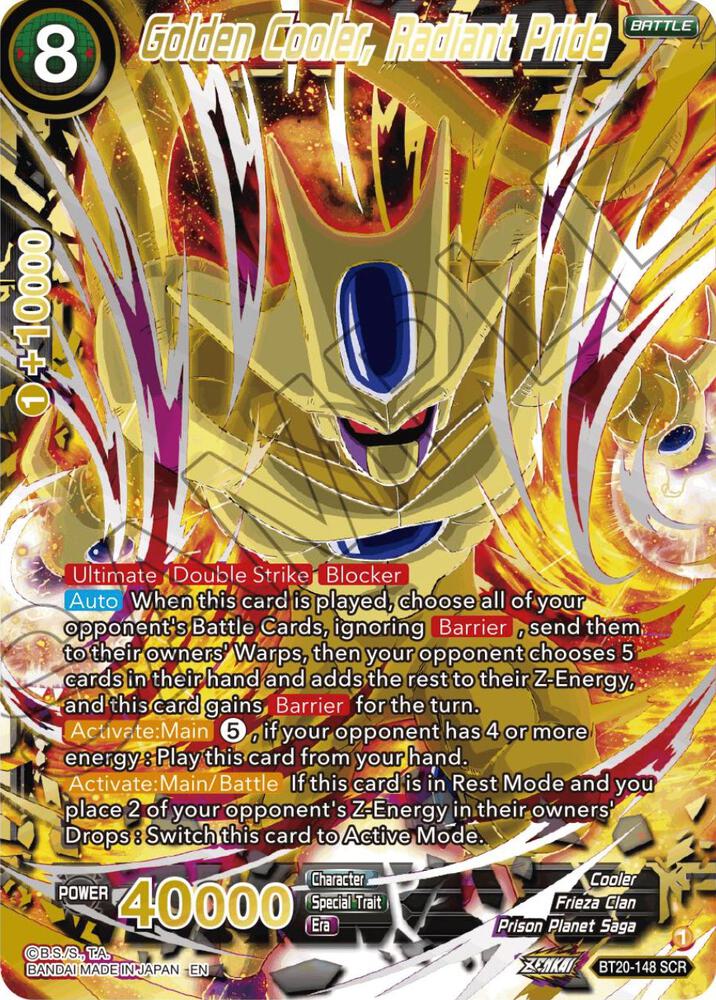Golden Cooler Radiant Pride Alternate Art BT20-148