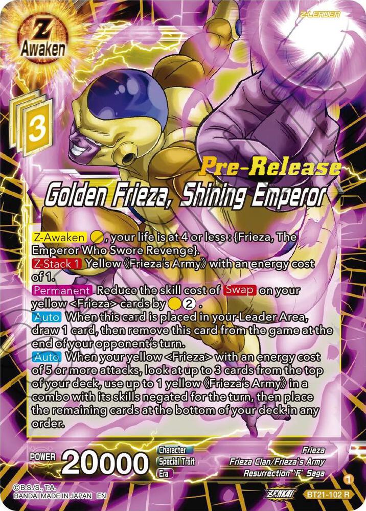 Golden Frieza Shining Emperor BT21-102