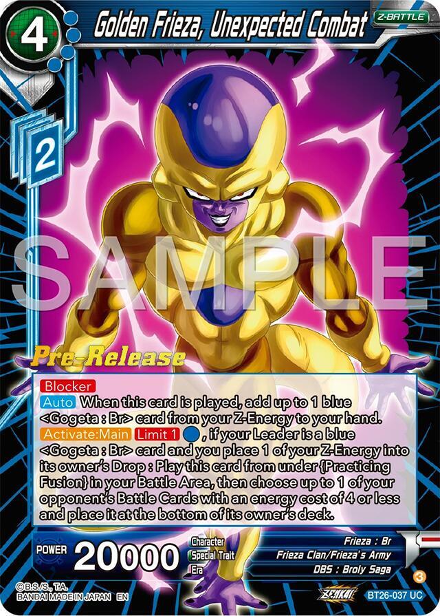 Golden Frieza Unexpected Combat BT26-037