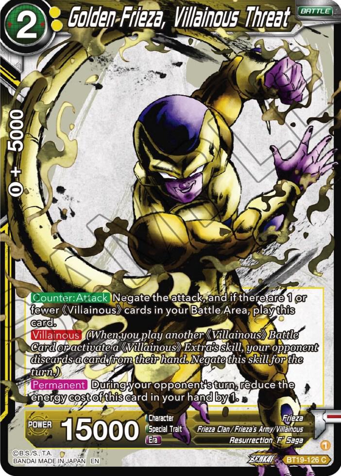 Golden Frieza Villainous Threat BT19-126