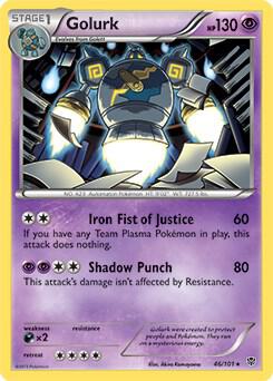Golurk 46 101 BW Plasma Blast 046/101 card