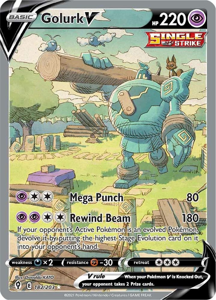 Golurk V Alternate Full Art 182/203