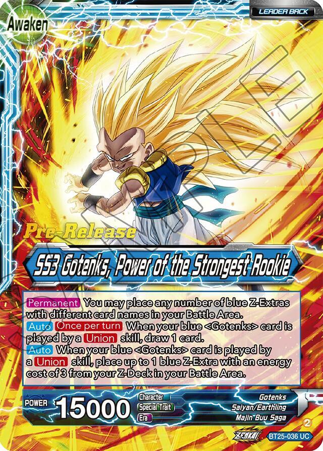 Gotenks SS3 Gotenks Power of the Strongest Rookie BT25-036 carta