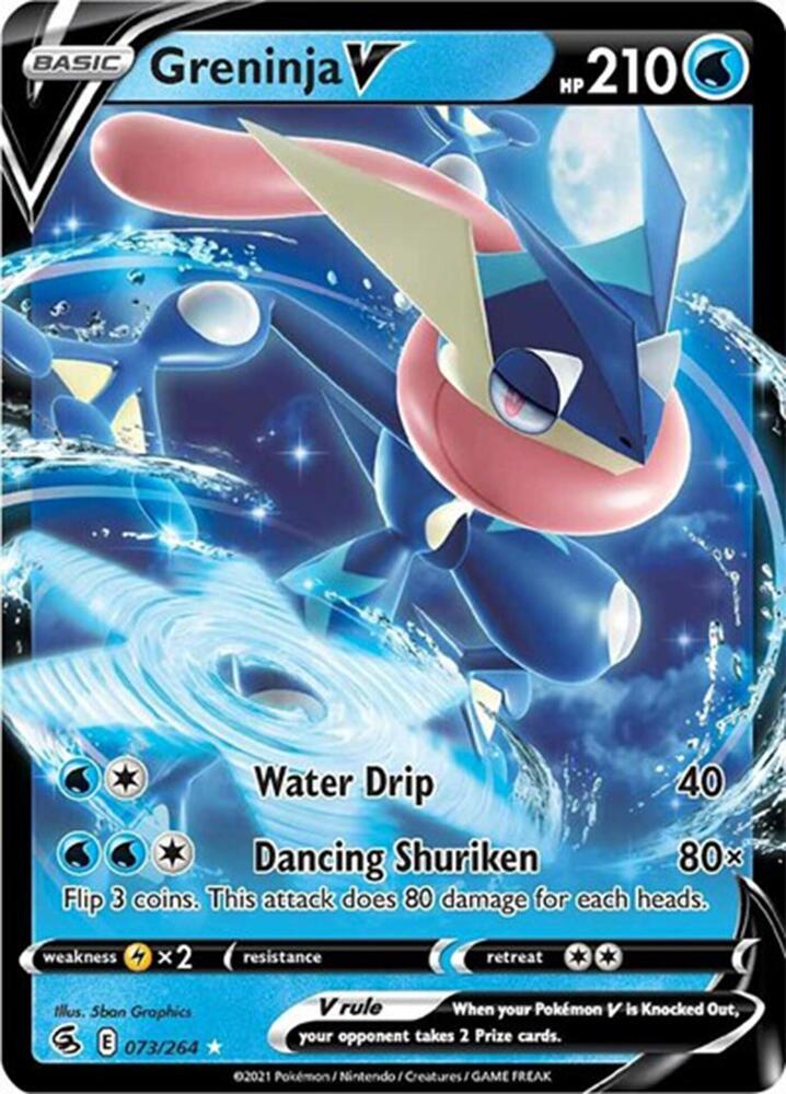 Greninja V 073 264 Non Holo card