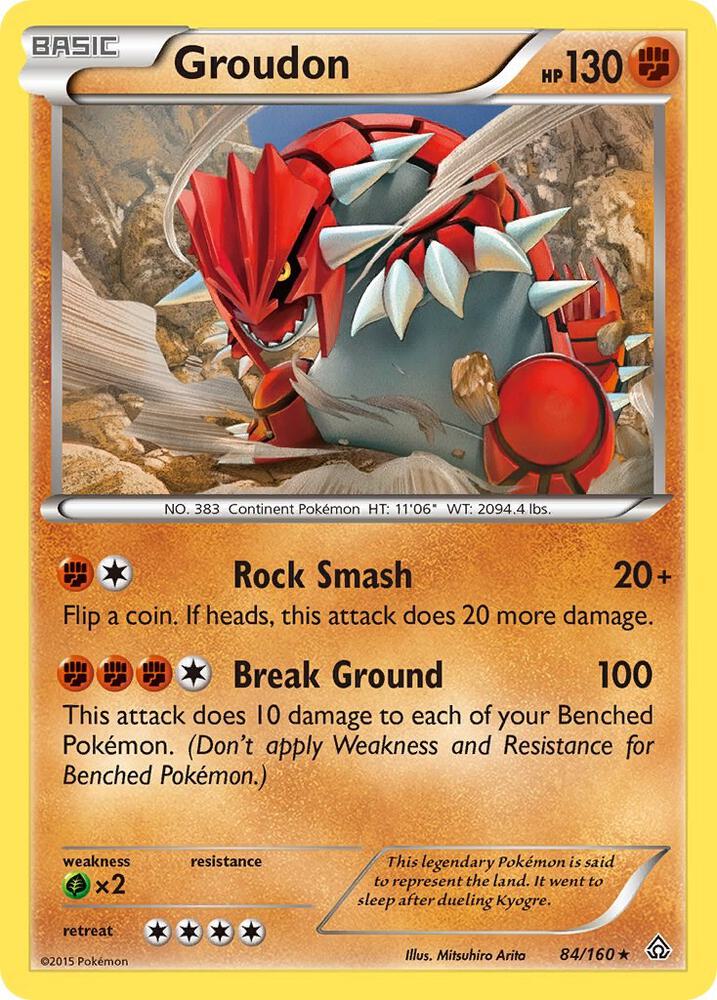 Groudon 84/160 card
