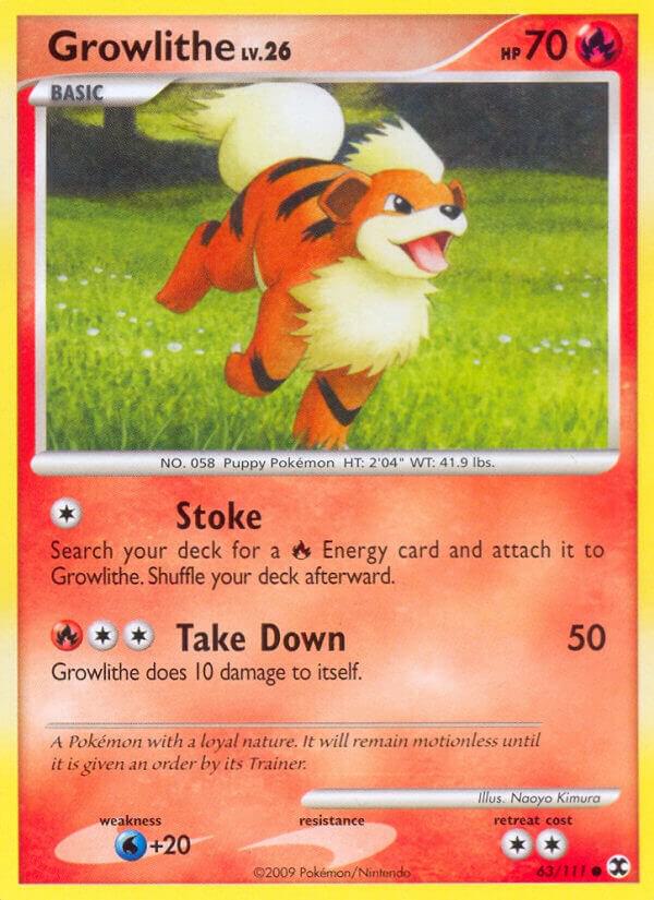 Growlithe 63/111 card