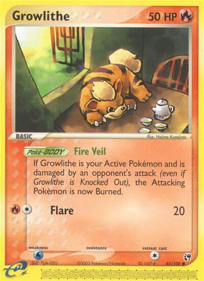 Growlithe 65/100 card