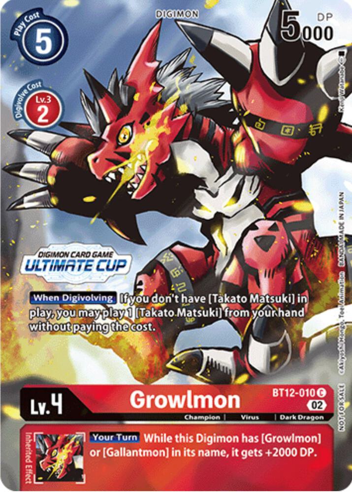 Growlmon Ultimate Cup BT12-010 C