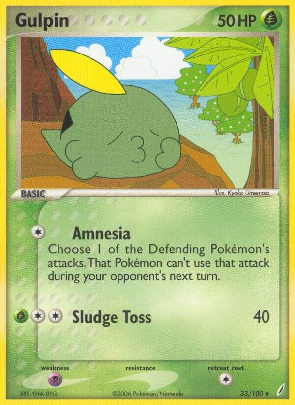 Gulpin 33/100 card