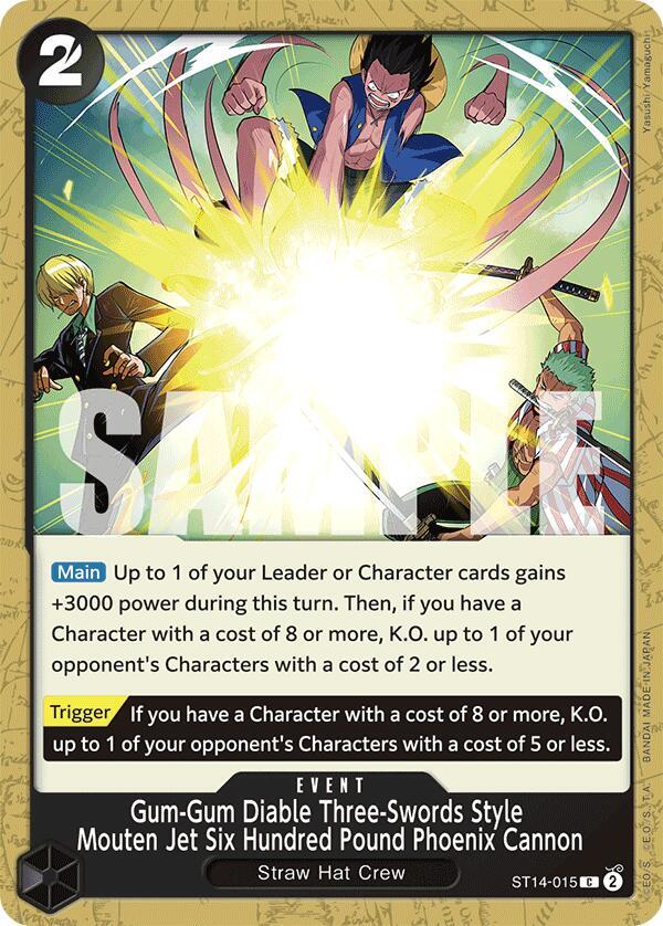 Gum Diable Three Swords Style Mouten Jet Six Hundred Pound Phoenix Cannon ST14-015 card
