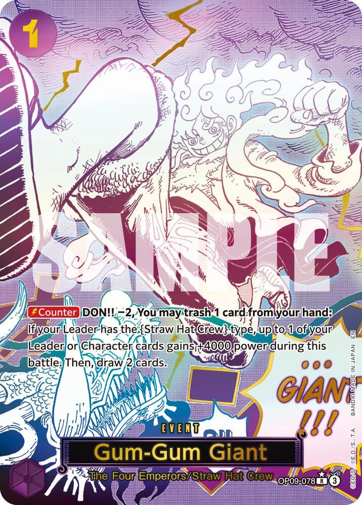 Gum Giant Alternate Art OP09-078 carta