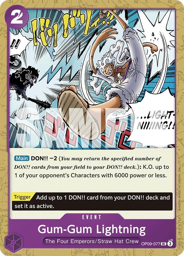 Gum Lightning Reprint OP09-077 card