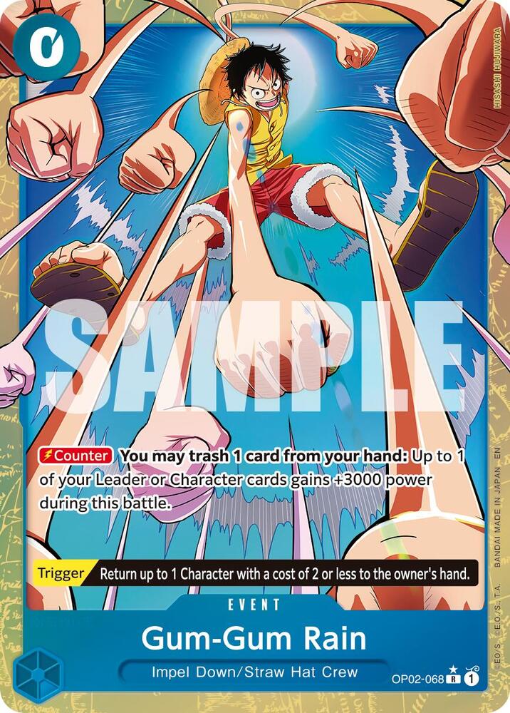 Gum Rain Alternate Art OP02-068 carta