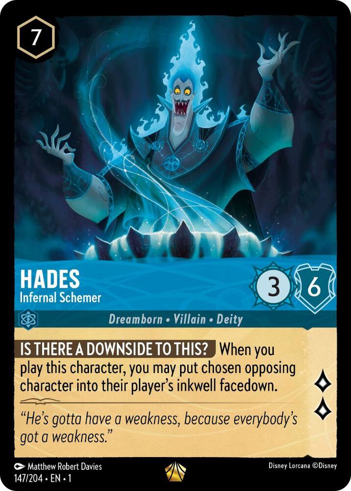 Hades Infernal Schemer 147/204 card