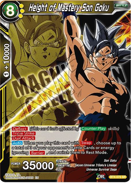 Height of Mastery Son Goku BT4-075
