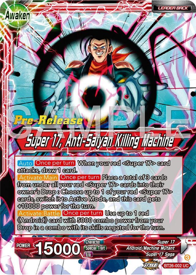 Hell Fighter 17 Super 17 Anti Saiyan Killing Machine Alternate Art BT26-002 card