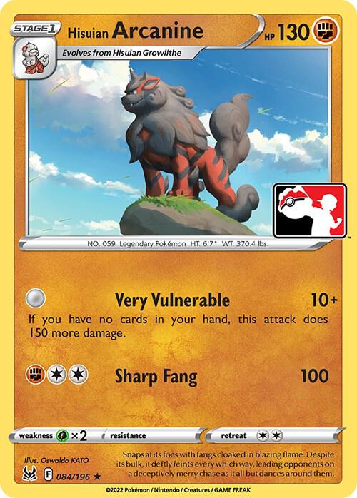 Hisuian Arcanine 084 196 card