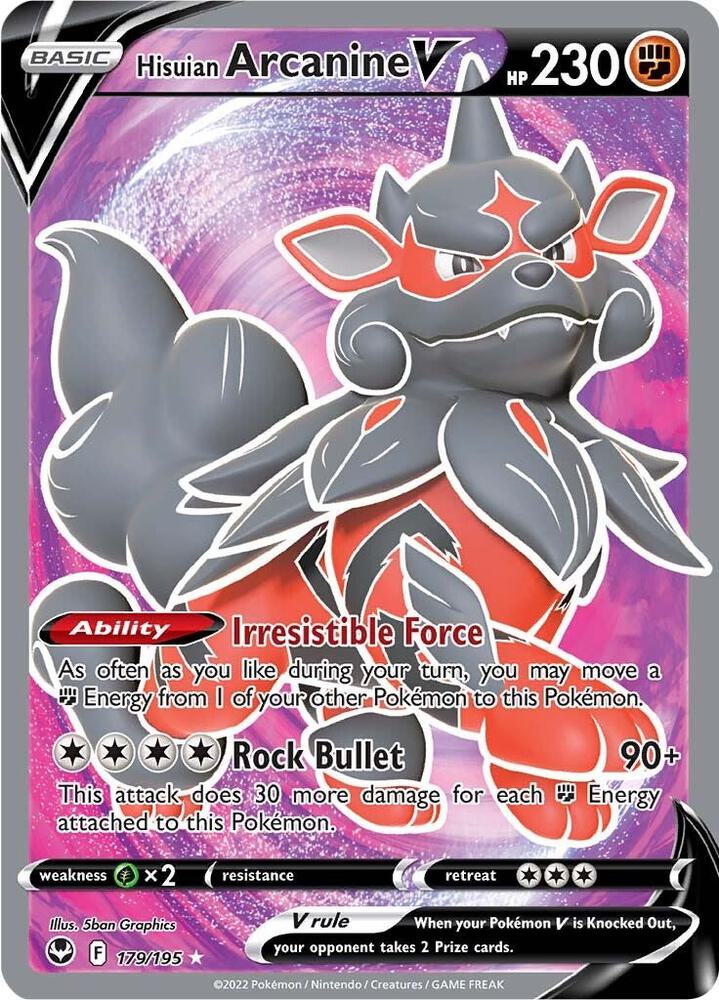 Hisuian Arcanine V Full Art 179/195