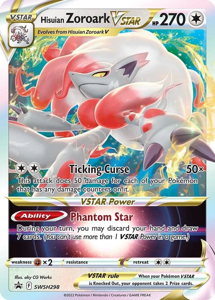 Hisuian Zoroark VSTAR SWSH298 card