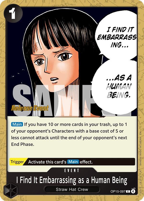 I Find It Embarrassing as a Human Being OP15-097 card