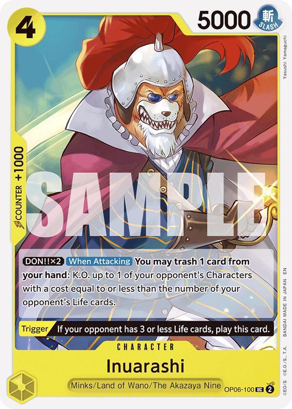 Inuarashi Reprint OP06-100 card