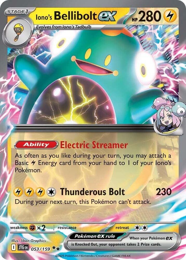 Iono's Bellibolt ex 053/159 card