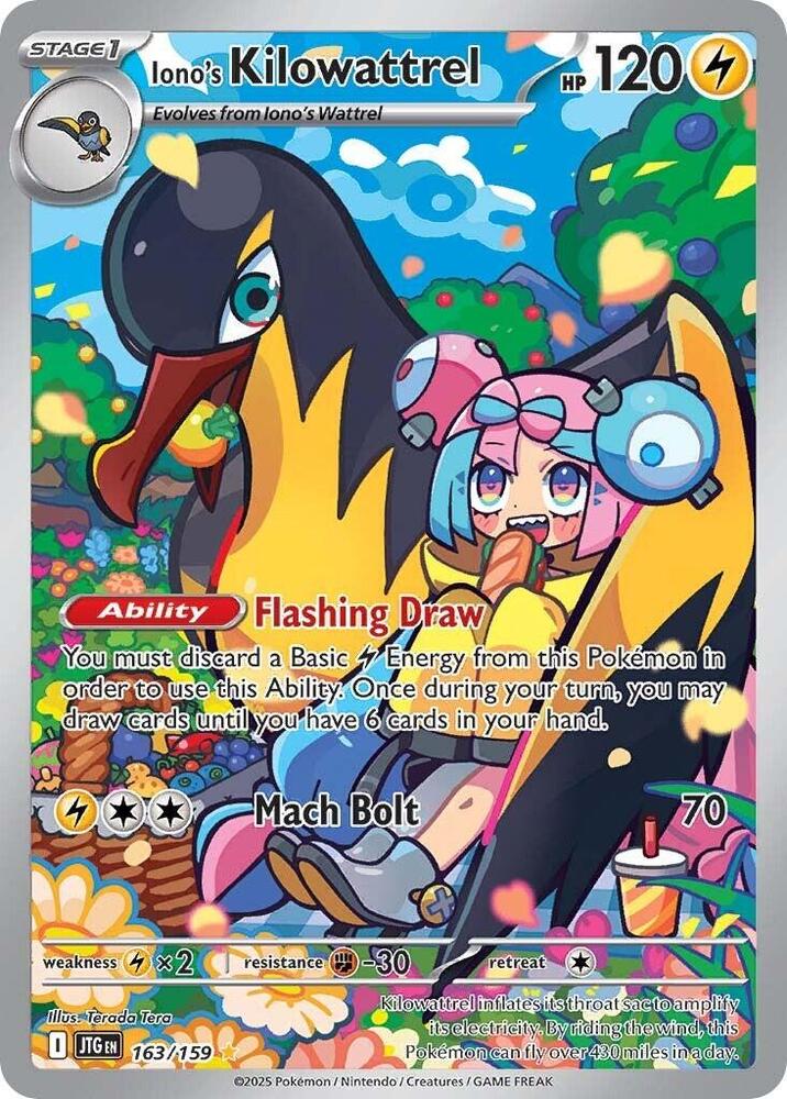 Iono's Kilowattrel 163/159 card