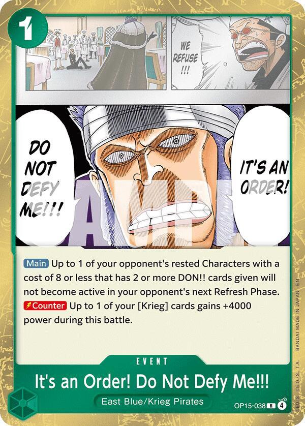 It's an Order! Do Not Defy Me!!! OP15-038 card