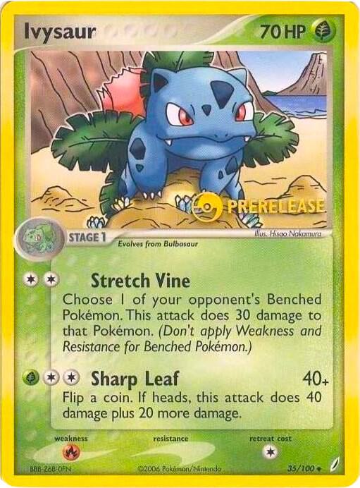 Ivysaur 35 100 Prerelease card
