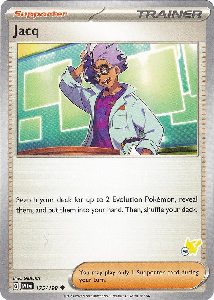 Jacq Pikachu 51 175/198 carta