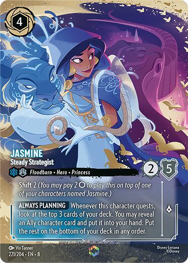 Jasmine Steady Strategist Enchanted 221/204 card