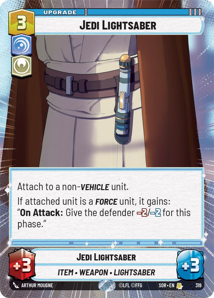 Jedi Lightsaber Hyperspace 319 carta