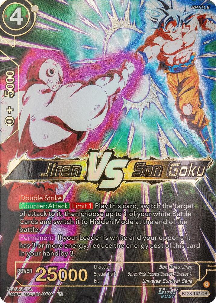 Jiren VS Son Goku BT28-147 card