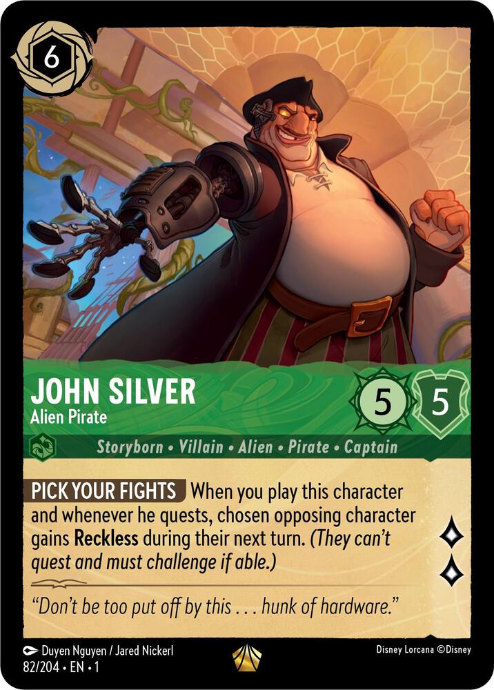 John Silver Alien Pirate 82/204 card